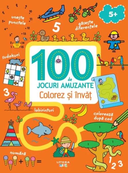 100 de jocuri amuzante. Colorez și învăț - Litera mică