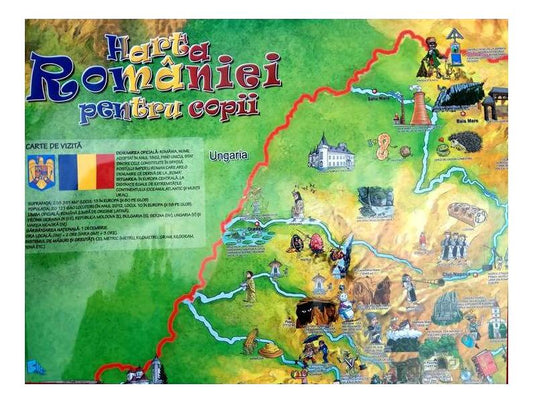 Harta României pentru copii - Art