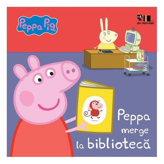 Peppa Pig: Peppa merge la bibliotecă - Mark Baker, Neville Astley - Vlad și Cartea cu Genius