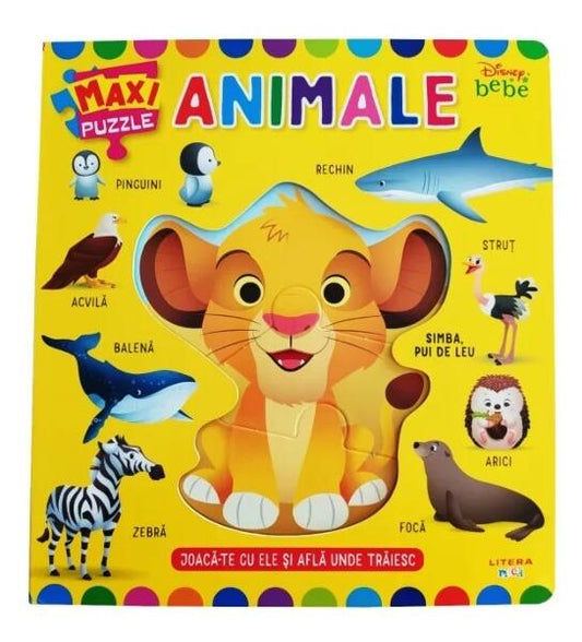 Disney bebe. Animale. Maxi puzzle - Disney - Litera mică