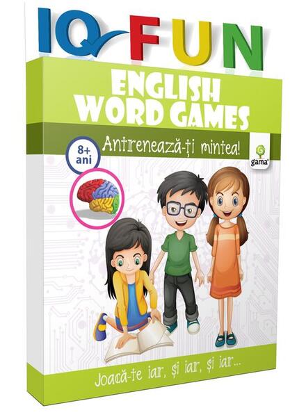 English Word Games. IQ Fun (8+ ani) - Board book - Gama