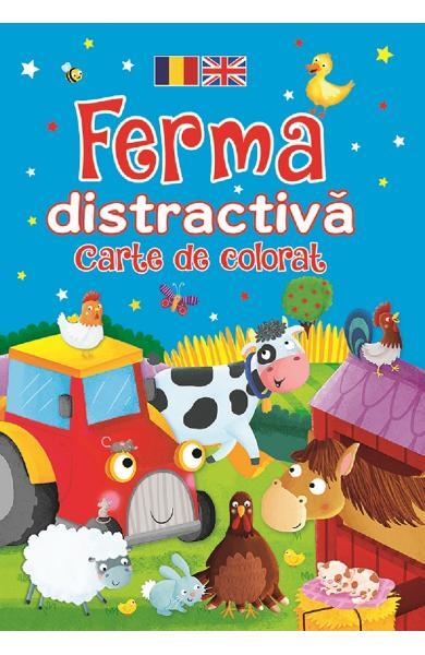 Ferma distractivă. Carte de colorat. Ediție bilingvă (Română - Engleză) - Brown Watson - Flamingo