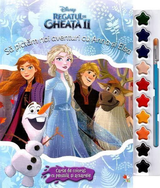 Disney. Regatul de gheață 2. Să pictam noi aventuri cu Anna și Elsa. Carte de colorat - Disney - Litera mică