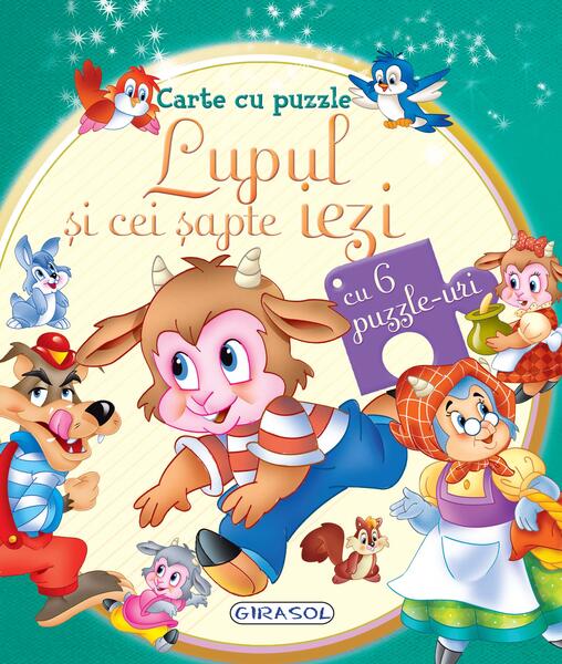 Carte cu puzzle. Lupul și cei șapte iezi - Girasol