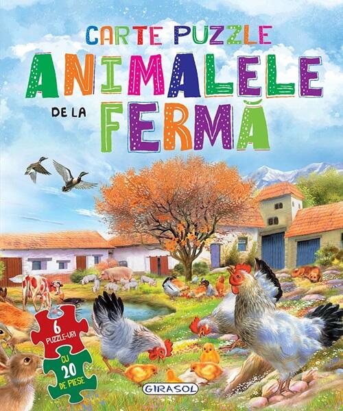 Carte puzzle. Animalele de la fermă - Girasol