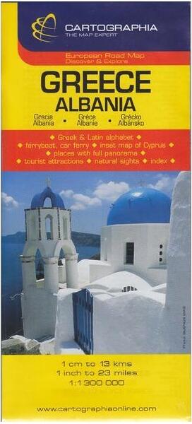 Hartă rutieră Grecia + Albania - Cartographia Studium