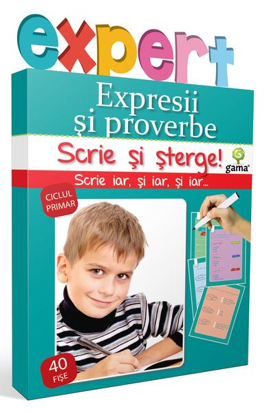 Expresii și proverbe. Scrie și șterge! Expert (7-10 ani) - Gama