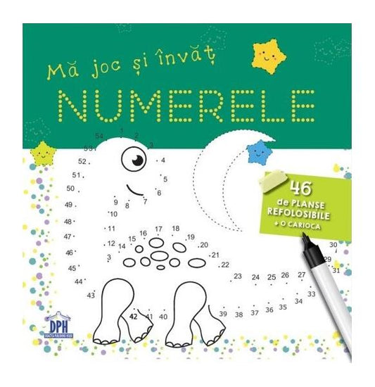 Mă joc și învăț numerele. 46 de planșe refolosibile + o cariocă - Didactica Publishing House