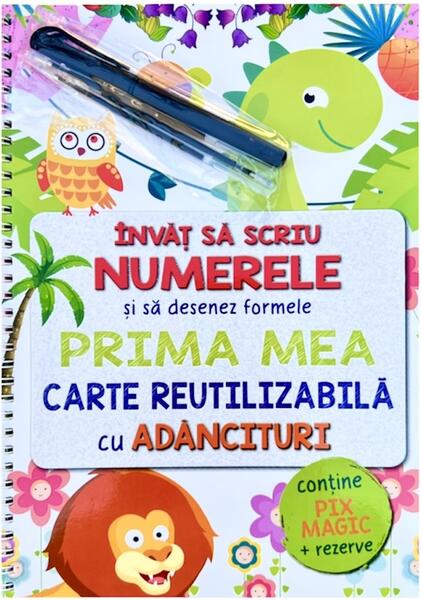 Învăț să scriu numerele și să desenez formele - Flamingo