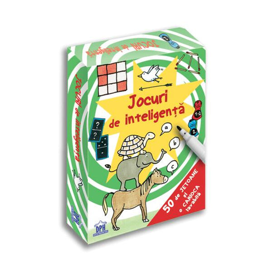 Jocuri de inteligență. 50 de jetoane - Board book - Didactica Publishing House