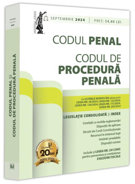 Codul penal și codul de procedură penală: septembrie 2024 - Dan Lupaşcu - Universul Juridic