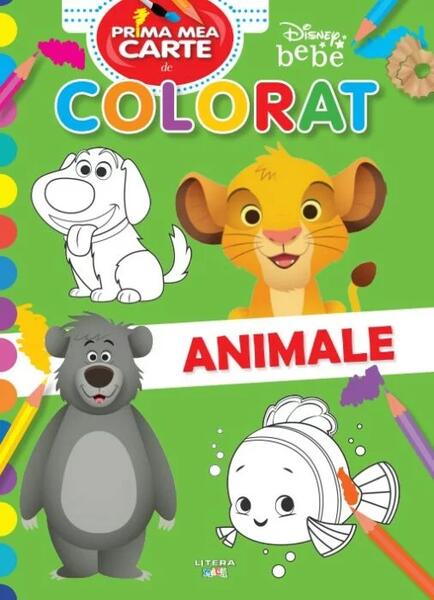Disney Bebe. Prima mea carte de colorat. Animale - Disney - Litera mică