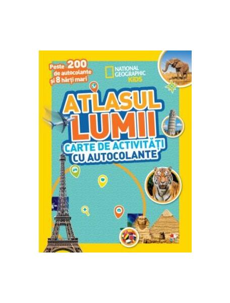 Atlasul lumii. Carte de activități cu autocolante - National Geographic Kids