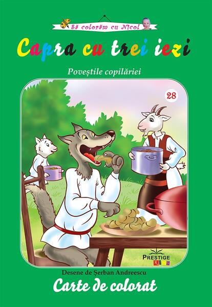 Capra cu trei iezi. Carte de colorat - Şerban Andreescu