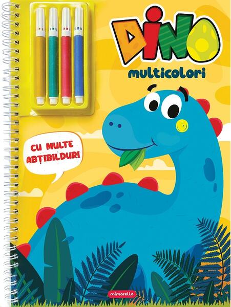 Dino multicolori cu multe abțibilduri - Mimorello