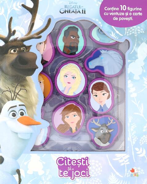 Disney. Regatul de gheață II. Citești și te joci (conține10 figurine cu ventuză) - Litera mică