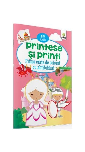 Prima carte de colorat cu abțibilduri. Prințese și prinți (2-5 ani) - Gama