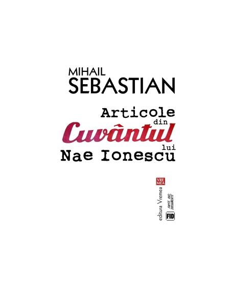 Articole din „Cuvântul” lui Nae Ionescu - Mihail Sebastian - Vremea