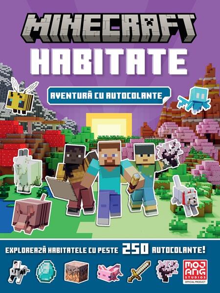 Minecraft - Habitate. Aventura cu autocolante - Paperback - Mojang Studios - Didactica Publishing House