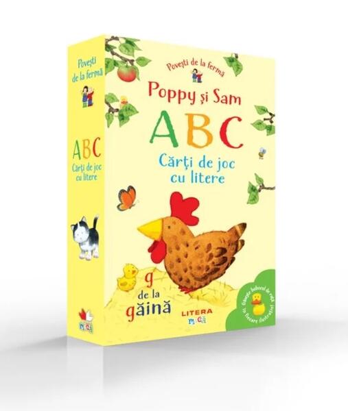 Povești de la fermă. Poppy și Sam. ABC. Cărți de joc cu litere - Stephen Cartwright, Simon Taylor-Kilety - Litera mică