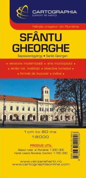 Hartă rutieră Sfântu Gheorghe - Cartographia Studium
