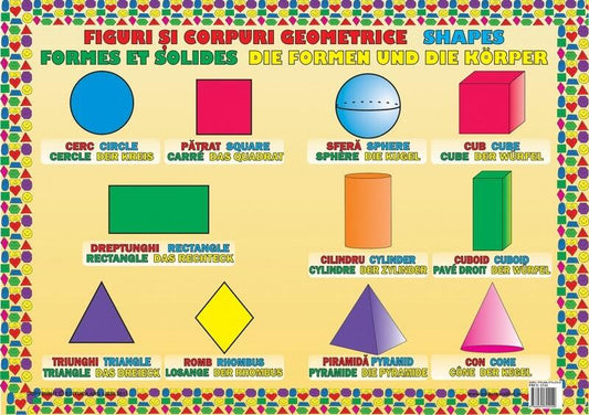 Planșă - Figuri și corpuri geometrice - Ars Libri