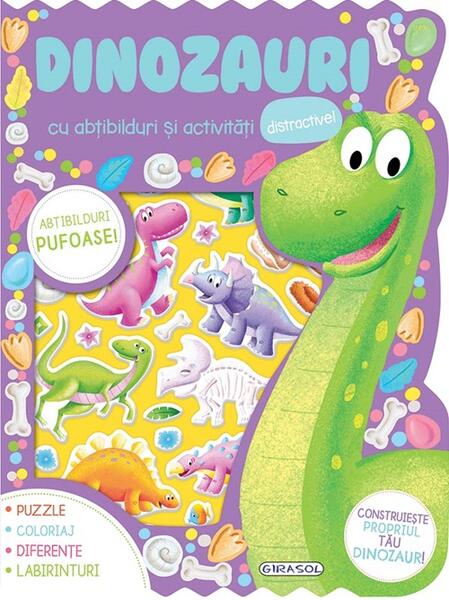 Abțibilduri pufoase - Dinozauri - Girasol