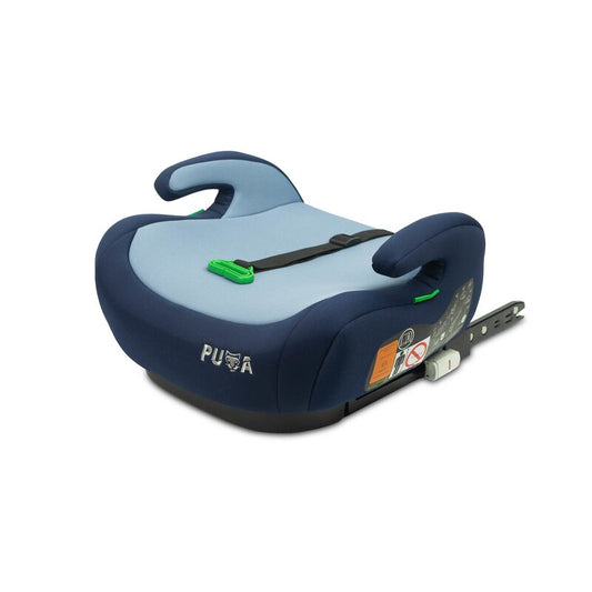 Inaltator auto, Caretero, Puma, i-Size, Instalare cu baza Isofix, Cotiere ergonomice, 125-150 cm, Conform cu ECE R129/02, Albastru