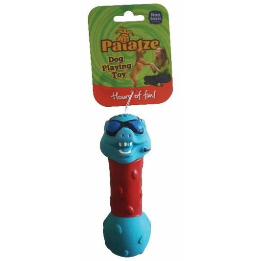 Jucarie Paiatze Dog  Crazy Mr. PSY Latex, albastra, 13 cm