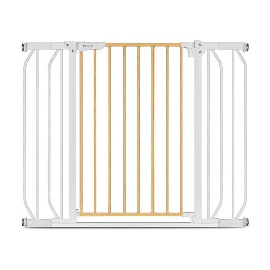 Poarta de siguranta, Lionelo, Truus Slim, Prin presiune, 105 cm, Conform cu standardul europeane de securitate EN1930, Gri/Natur