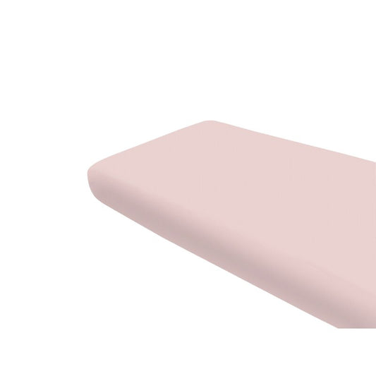 Cearceaf cu elastic, MimiNu, Pentru pat 160x80 cm, Din bumbac certificat Oeko Tex Standard 100, Colectia Royal, Powder Pink