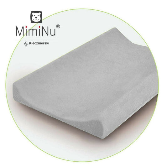 Husa, MimiNu, Universala, Pentru saltea de infasat, Cu elastic, Din Jersey, Material certificat Oeko Tex Standard 100, Gray