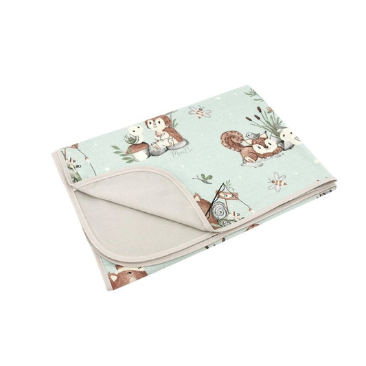 Paturica moale, MimiNu, Cu doua fete, Dimensiune 75x100 cm, Din bumbac certificat Oeko Tex Standard 100, Design, Let's Go Natural