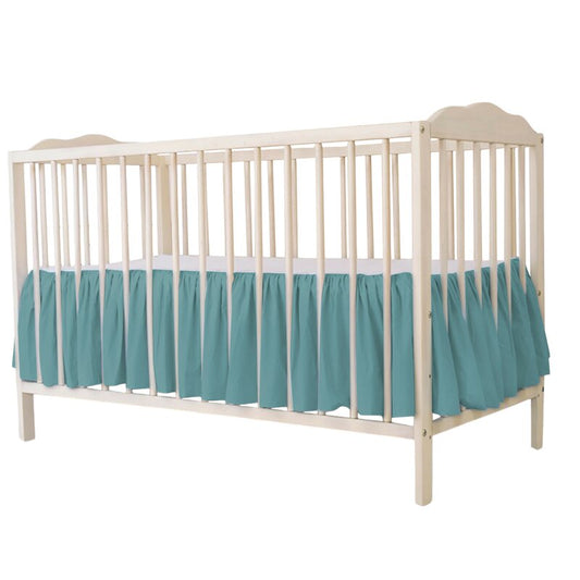 Volanas pentru saltea de patut, MimiNu 120x60 cm, Din bumbac certificat Oeko Tex Standard 100, Colectia Royal, Nepal Green
