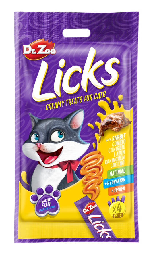 Dr Zoo Licks, recompense pisici, Iepure, 4x15 g