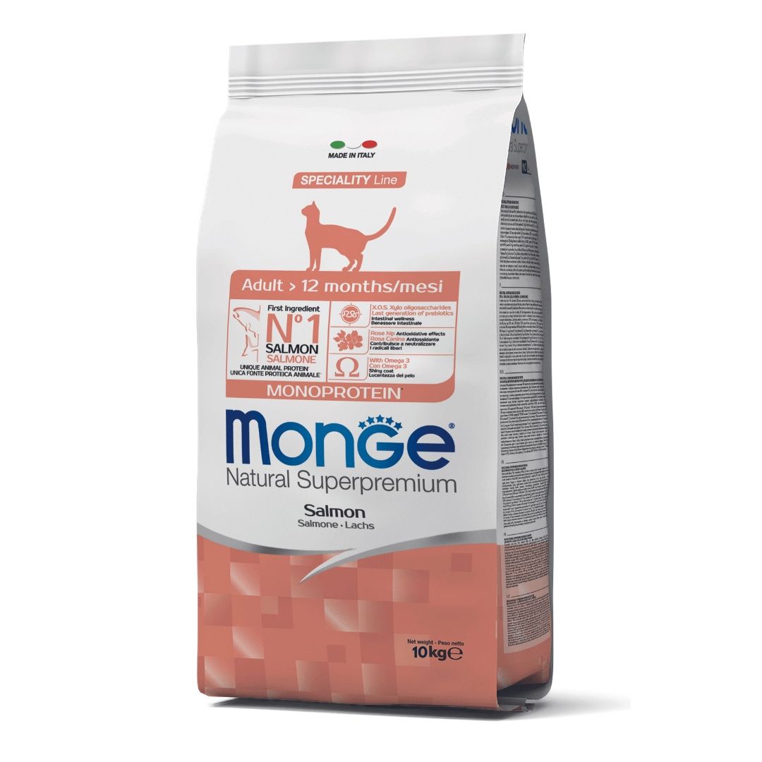 Monge Natural Superpremium Monoprotein Cat, Somon, 10 kg