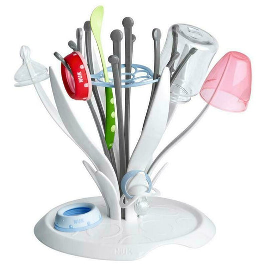 Uscator pliabil, Nuk, Pentru bieroane, suzete si accesorii, Pliabil, Floare, Alb