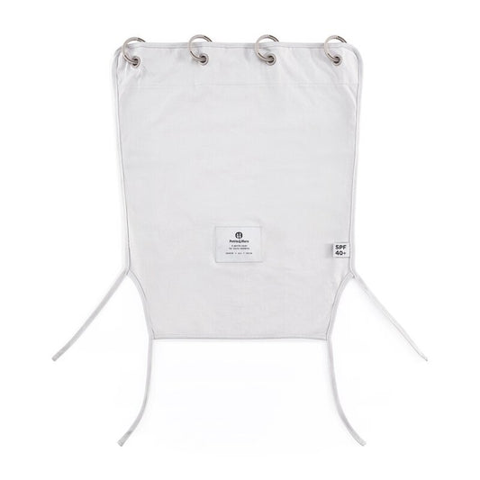 Parasolar textil, Petite&Mars, Din Bumbac, Pentru soare si vant, Universal, Protectie UV SPF40+, Potrivit pentru carucioare si scaune auto, 45 × 51 cm, Champagne