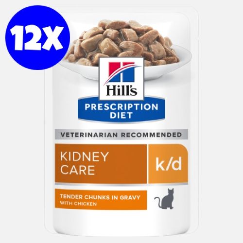 Hill's Prescription Diet Feline k/d Chicken, 12x85 g