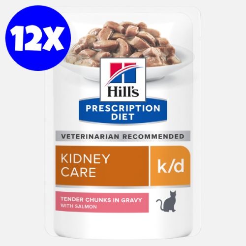 Hill's Prescription Diet Feline k/d Salmon, 12x85 g