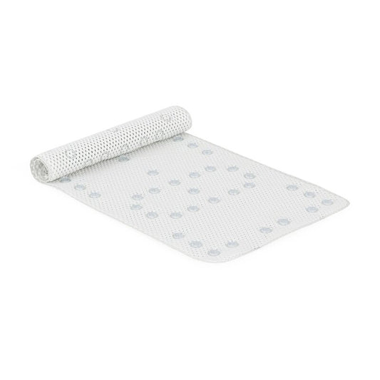 Covoras XXL de baie, Petite&Mars, Harry, Antialunecare, Cu ventuze, Dreptunghiular, Antiderapant, 91x43 cm, Alb