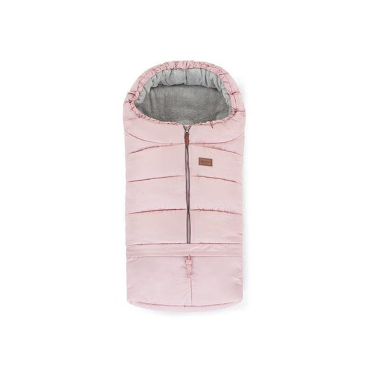 Sac de iarna, Petite&Mars, Jibot, Pentru carucior, landou sau scaun auto, 100x48 cm, Impermeabil, Cu elemente reflectorizante, Extensibil, 3 in 1, Dusty Pink