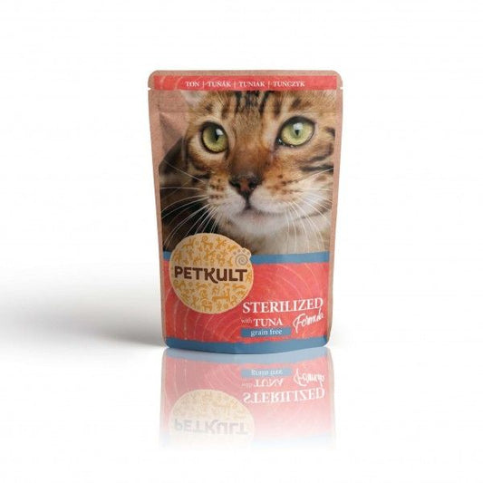 Hrana umeda pentru pisici Petkult Sterilised cu Ton, 100 g