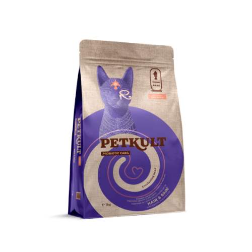 Hrana uscata Petkult Probiotic Care Hair & Skin Fresh pentru pisici, cu somon, 7 kg