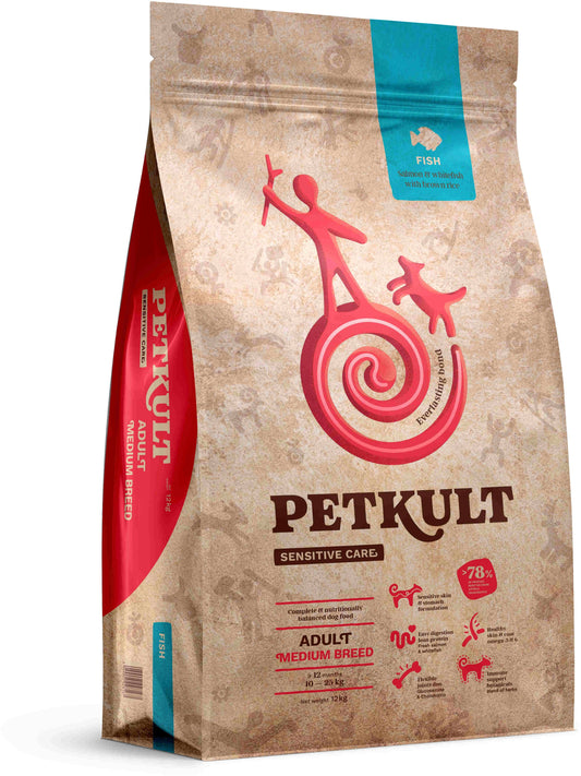 Petkult Sensitive Adult Medium Peste, 12 kg