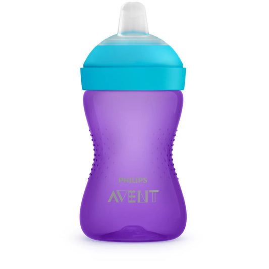 Canuta cu tetina de formare, Philips Avent, Moale, 9 luni+, 300 ml, Violet