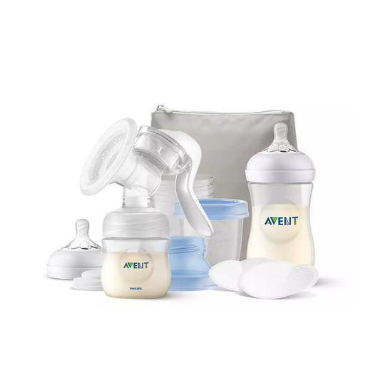 Pompa manuala, Philips Avent, Cu capac pentru perna de masaj x 1 buc, Kit cu maner pentru colectarea laptelui x 1 buc, Recipiente pentru depozitare x 3 buc, Adaptor x 1 buc, BPA Free, Alb