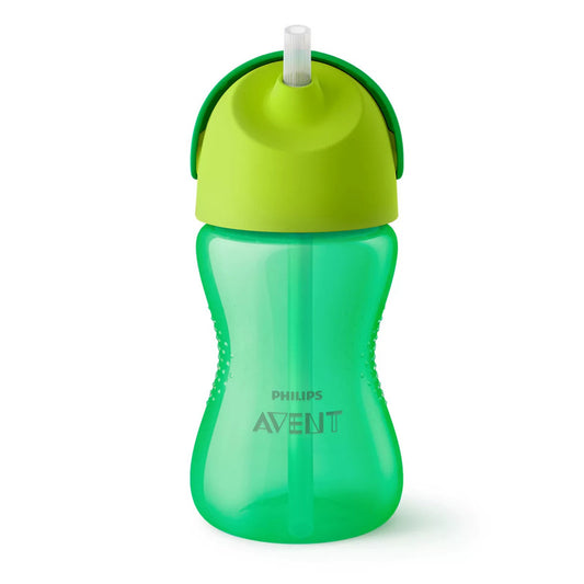 Canuta cu pai, Philips Avent, Cu supapa etansa, 300 ml, 12 luni+, Verde