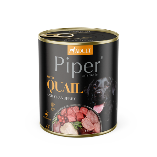 Piper Adult Dog, Prepelita si Merisoare, 800 g