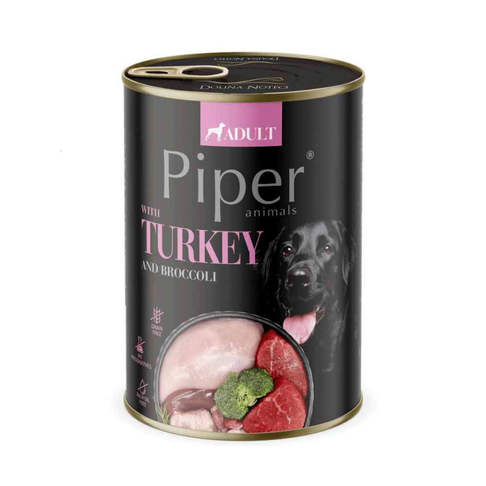 Piper Adult Dog, Carne de Curcan si Broccoli, 400 g